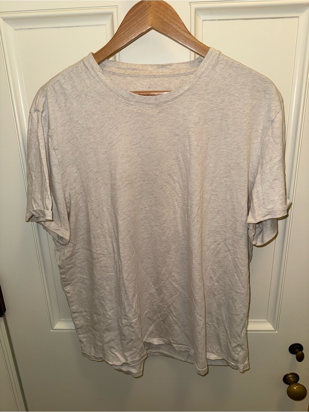Everlane Men's Short Sleeve Crew Tee in Light Beige